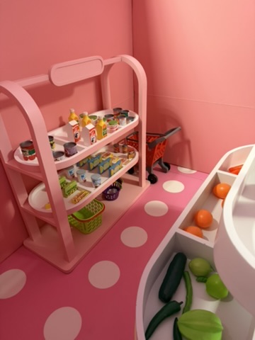 Pretend play kitchen for toddlers at Go Bonkers in Aurora